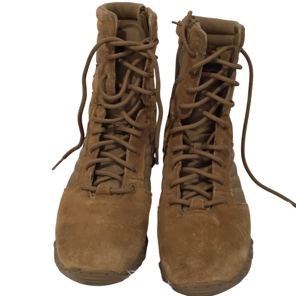 Smith & Wesson Breach 8 Inch Side‎ Zip Tan Suede Tactical Boots Men's 8.5R